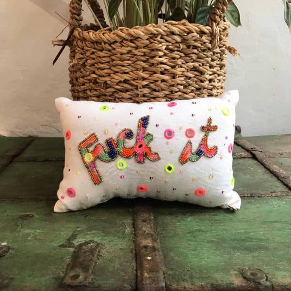 Fuck-it Lavender Scatter Cushion Multicoloured