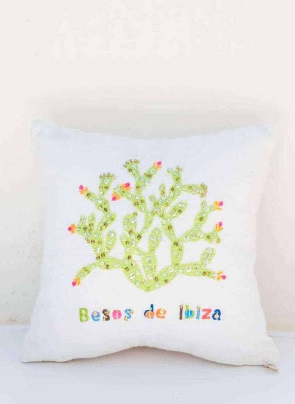 sequin cactus pillow