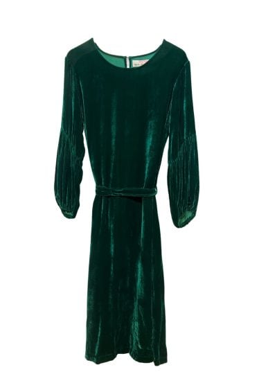 Monastic Dress Green Velvet