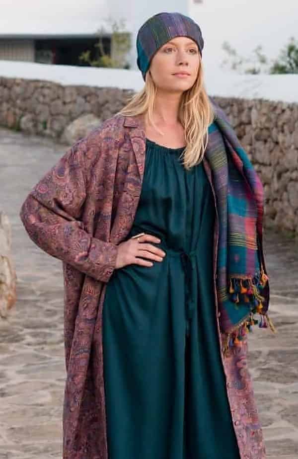 teal tie dress and shawl