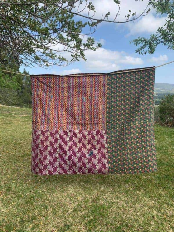 patchwork kantha blanket