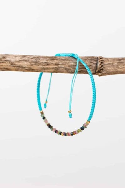 turquoise tourmaline string bracelet