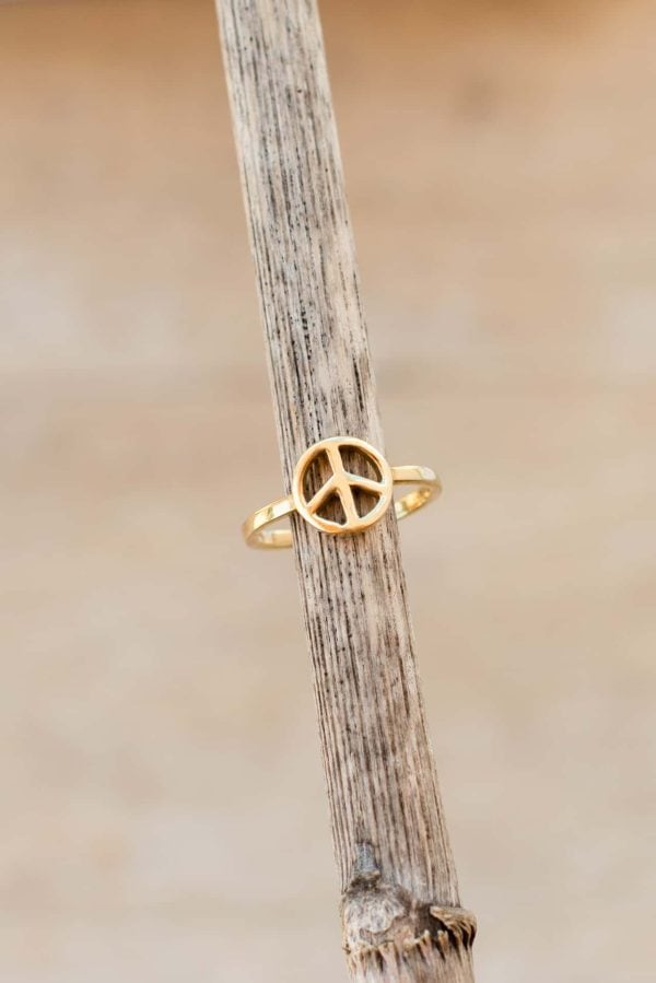 gold peace ring