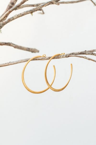 Silver gold plated hoop earrings