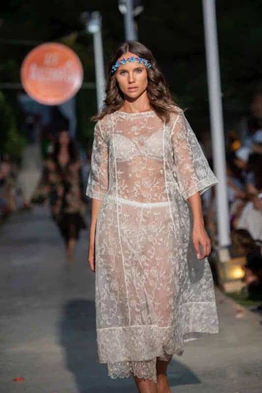 white embroidered see through dress
