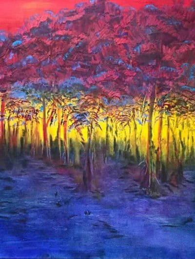 Sunset Through the Trees canvas