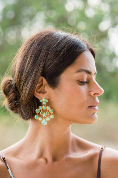 turquoise dangly earrings
