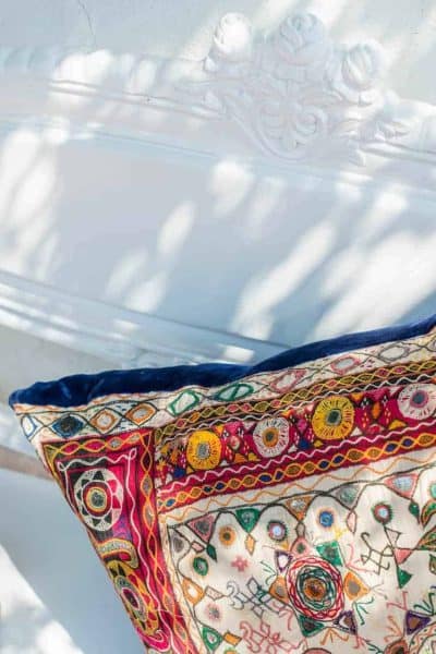 Vintage Rajasthani Fabric Cushion