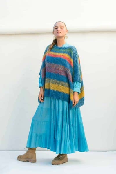 cosy mohair wool turquoise jumper