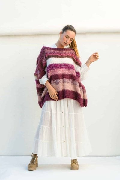 pink striped wool jumper