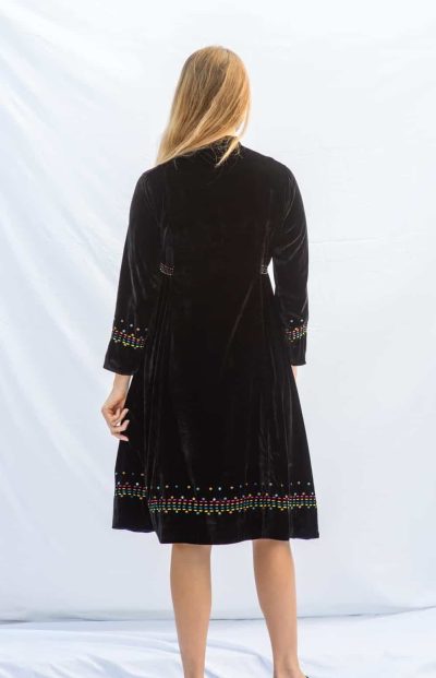 Velvet Moghul Dress Black
