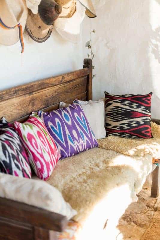 colourful ikat cushions