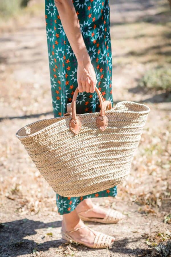 Ibiza Basket with Sandals and jumpsuit