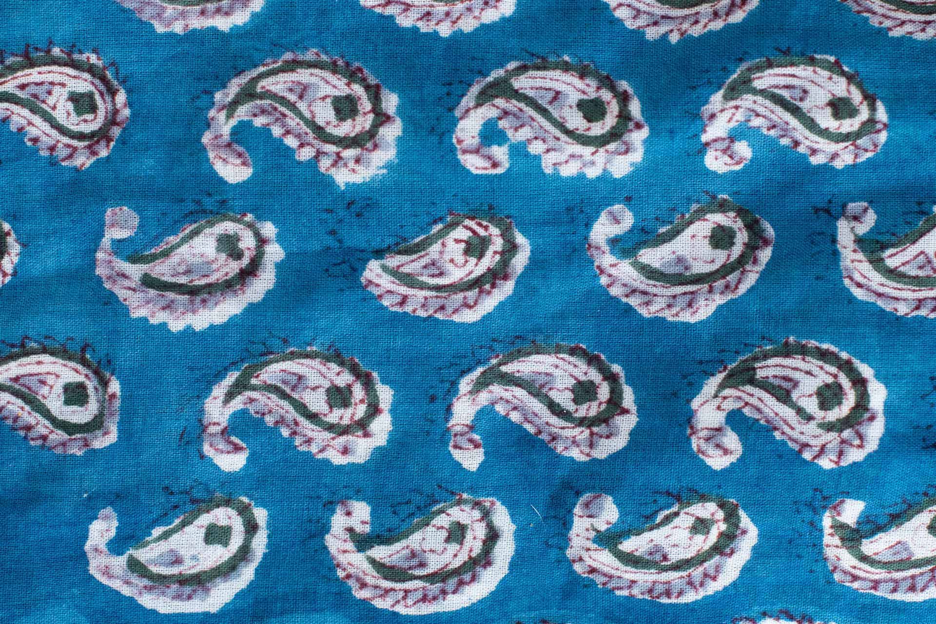 Blue and White Paisley
