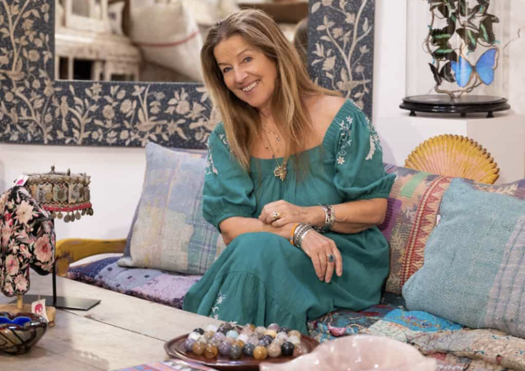 Colorful artisan home decor in La Galeria Elefante shop.