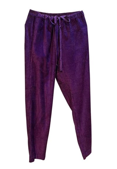 Cord Ny Trousers Purple Front
