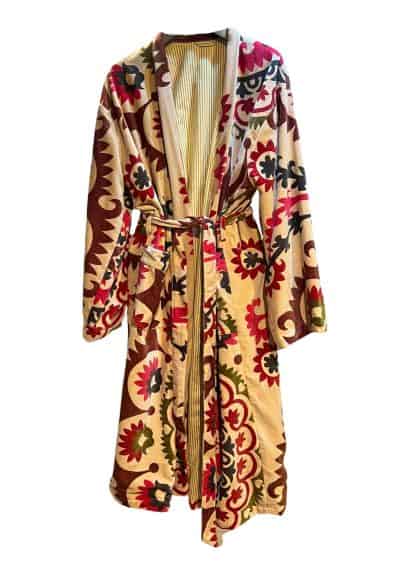 Dressing Gown Smoking Coat Cream Front