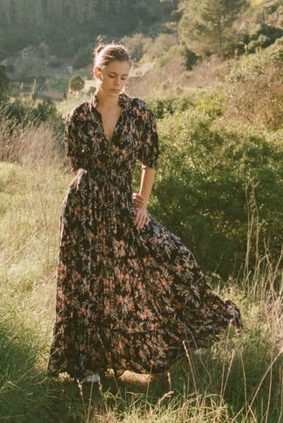 Cowgirl Dress Short Sleeves Black Floral Front La Galeria Elefante Ibiza Emile Durrer Gasse Photography 117