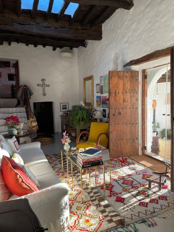 Interior styling in a countryside home in Ibiza