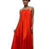 Silk Angel Dress Red Front