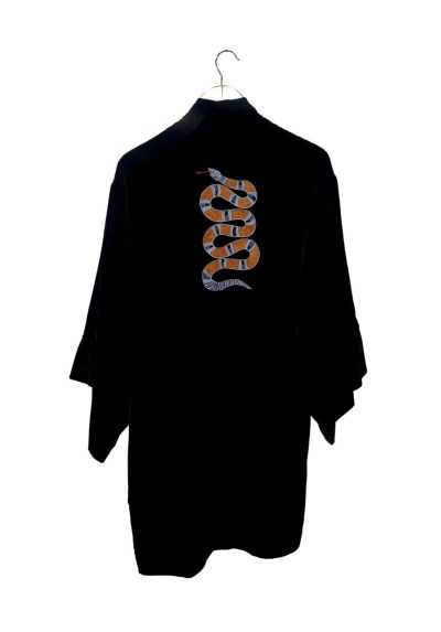 Velvet Snake Kimono Black Back