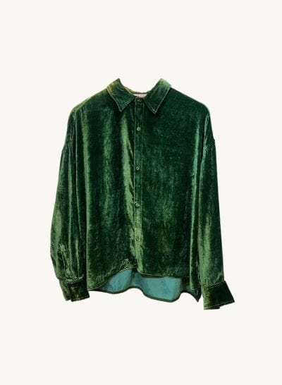 Velvet Jumbo Shirt Green