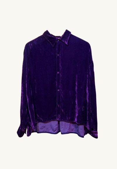 Velvet Jumbo Shirt Purple