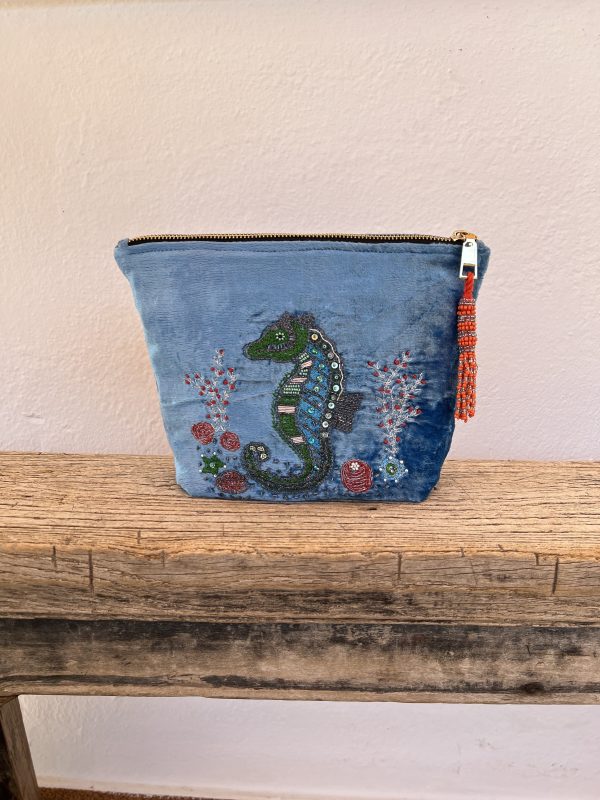 SEWA Velvet Seahorse Clutch - La Galeria Elefante Ibiza