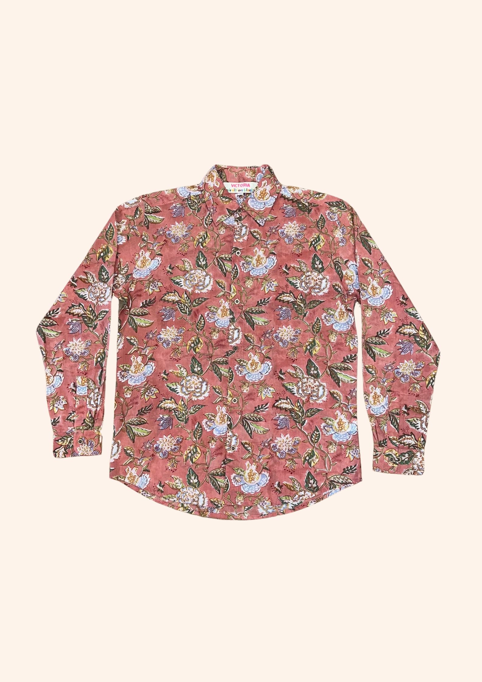 FETICO FLOWER PRINT PANELED SHIRT mame