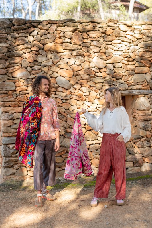 Funky Pants Pirate Blouse Block Print Shirt Velvet Suzanni Kaftan Coat April Jacket La Galeria Elefante Ibiza 10 Gypsy Westwood Photography Caroline and Unai