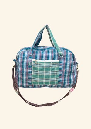 kantha weekedns bag greens front 1