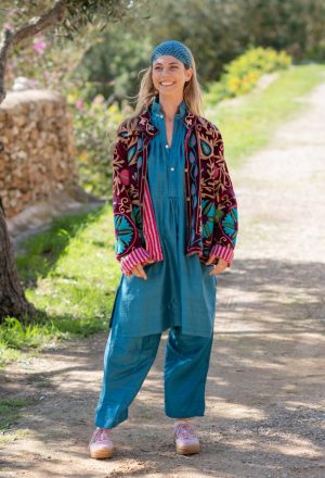 wif silk long shirt wif silk trousers velvet charlie jacket headband la galeria elefante ibiza 82 gypsy westwood photography caroline and unai scaled e1742647645524 1