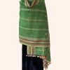 wool blanket shawl green closed 1