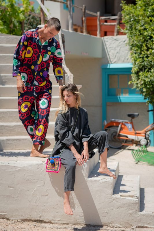 SUN ALOKA TUNIC KARATE TROUSERS PYJAMAS LA GALERIA ELEFANTE IBIZA GYPSY WESTWOOD PHOTOGRAPHY CAROLINE & MARC 233