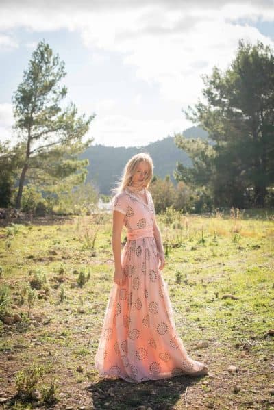 dandelion print dress