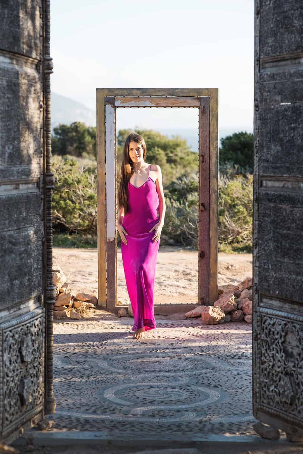 Long velvet slip dress La Galeria Elefante Ibiza Victoria Made With Love & Laughter