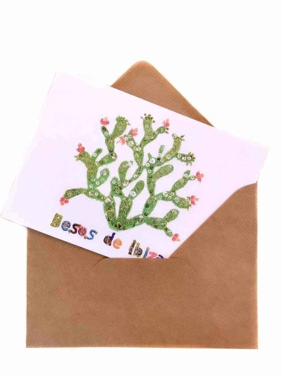 An Ibiza cactus on a card