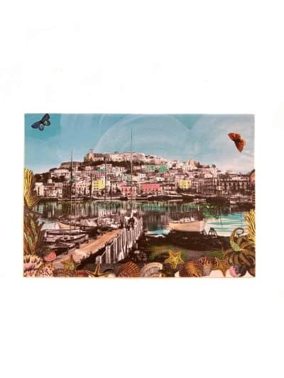 Glitter Greetings Card Port Of Ibiza Town